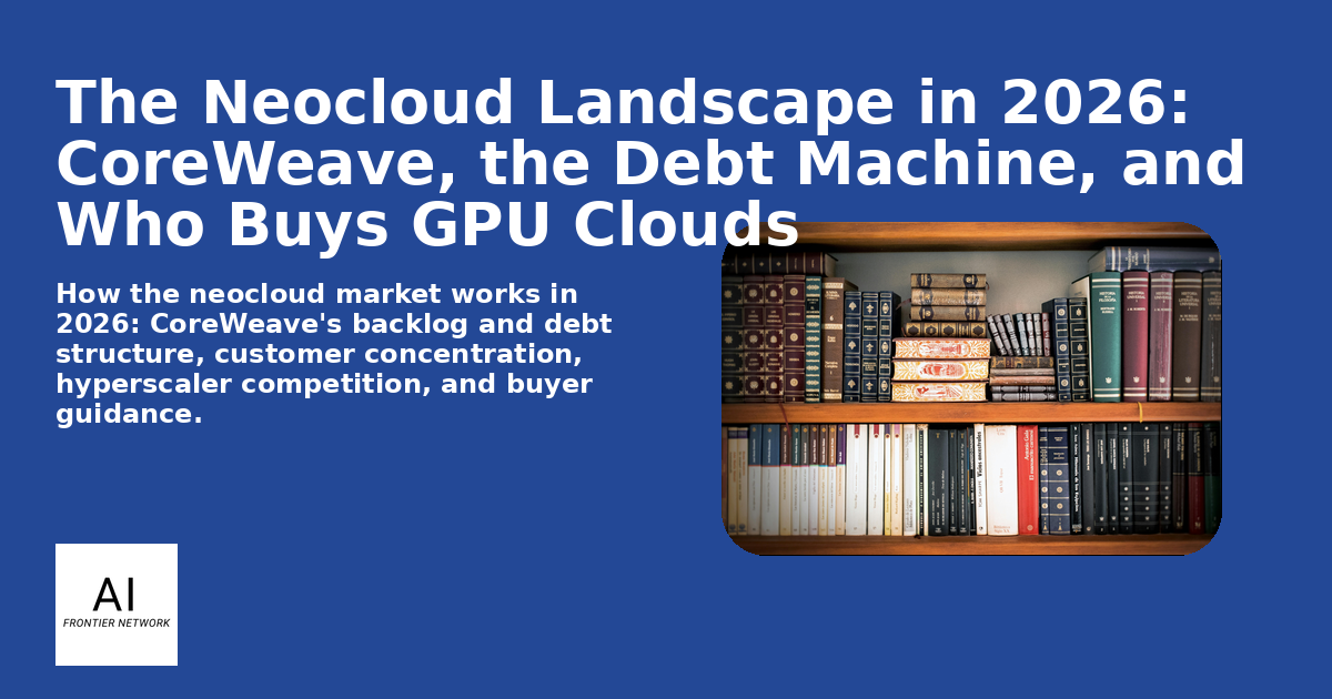 The Neocloud Landscape in 2026: CoreWeave, the Debt Machine, and Who Buys GPU Clouds