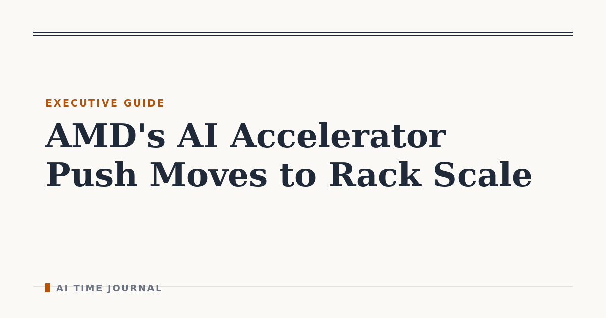 AMD's AI Accelerator Push Moves to Rack Scale