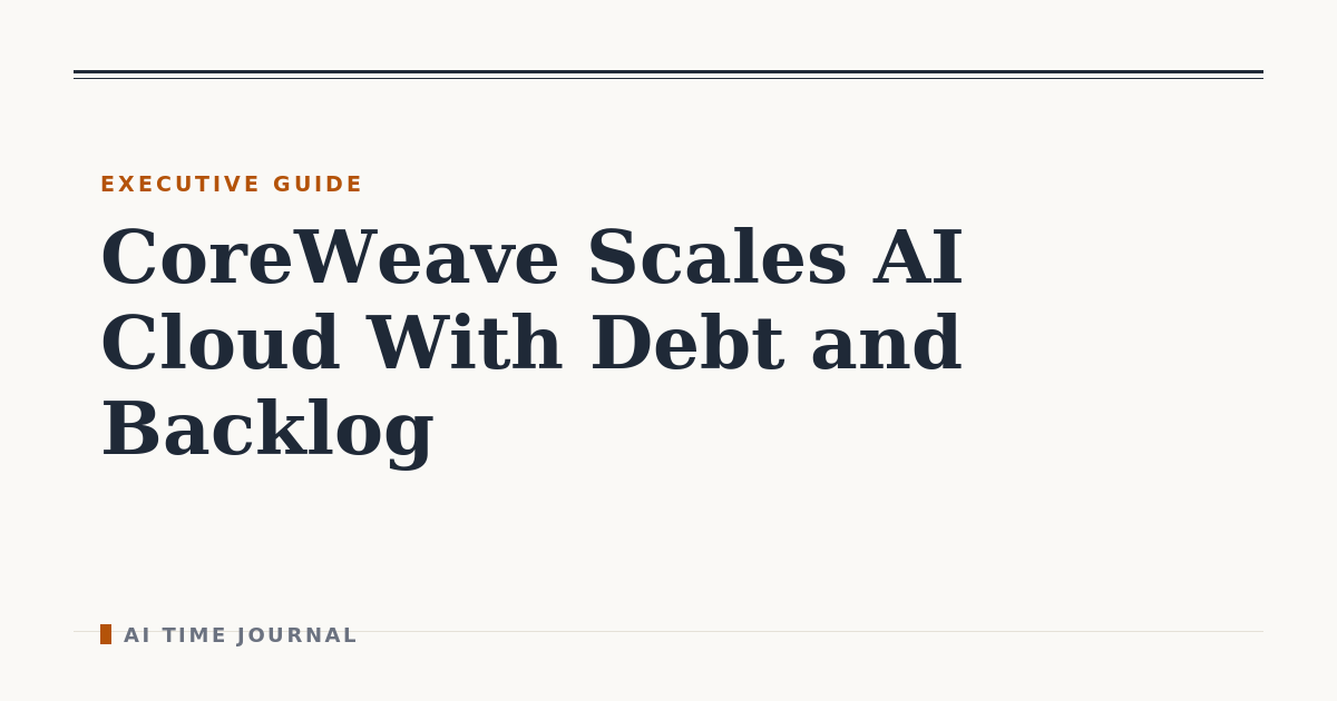 CoreWeave Scales AI Cloud With Debt and Backlog