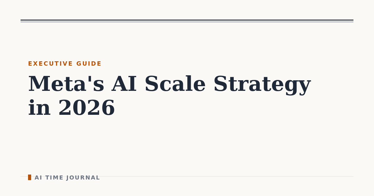 Meta's AI Scale Strategy in 2026